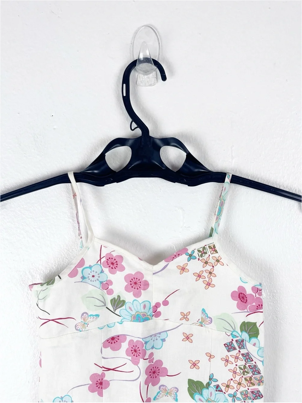 OLD NAVY Linen Cotton Blend Floral Lined Dress Girls Size 7